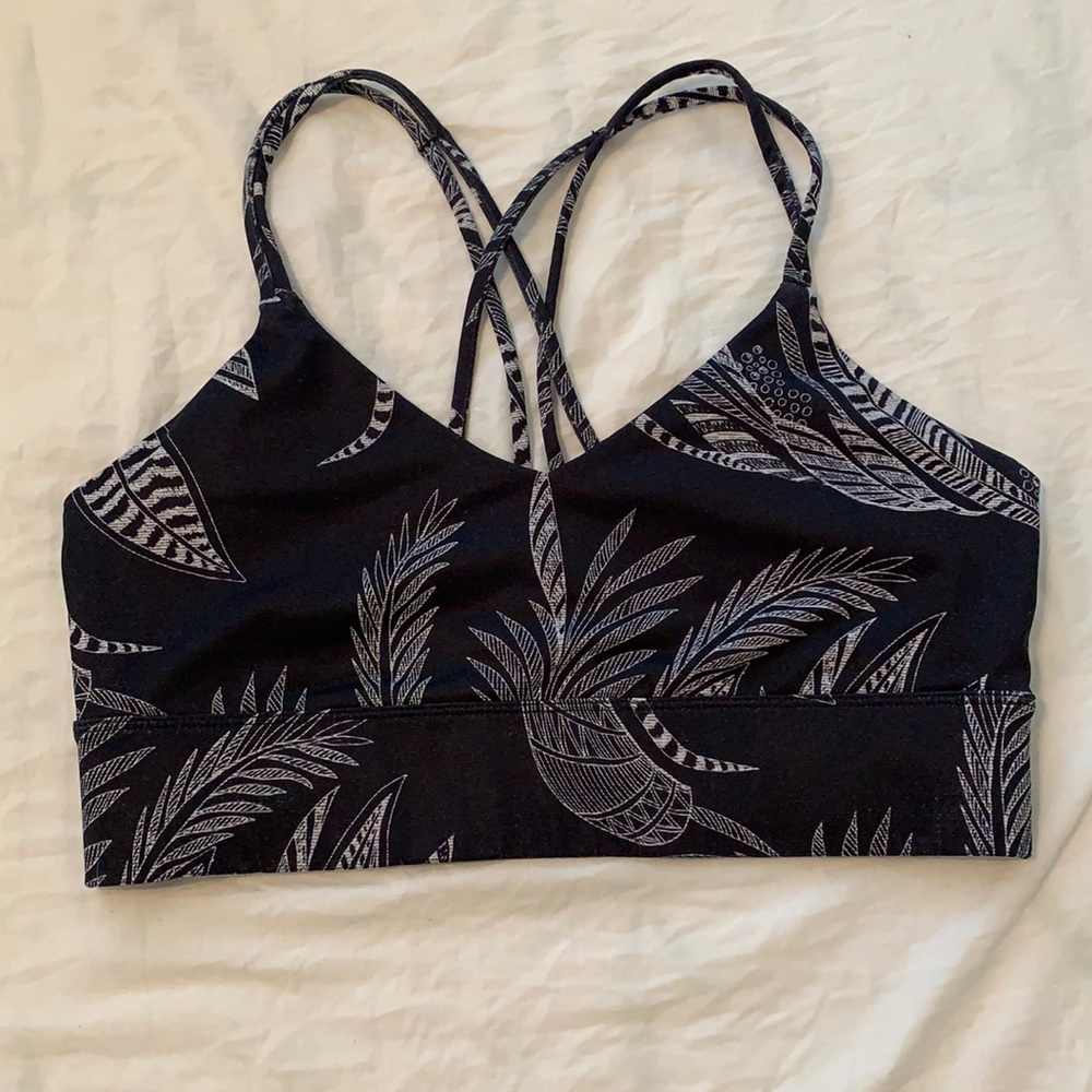 JOYLAB Navy Blue Pattern Sports Bra; Rarely Worn; Size S